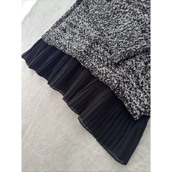 Alfani Sequins Ruffle Sweater Sheer Ruffle Bottom Long Sleeve Formal Night Sz M - Picture 11 of 16